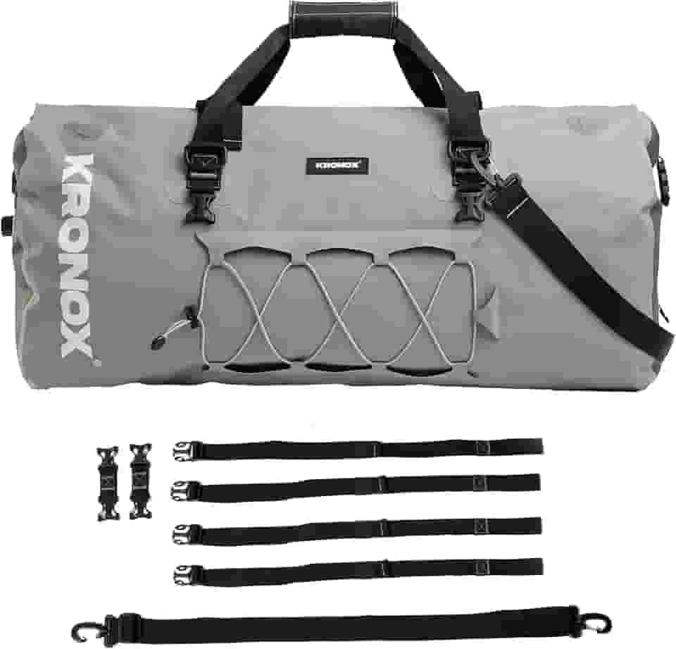 KRONOX Bolsa Duffle Impermeável para Banco Traseiro de Motocicleta. Bolsas Secas e Bagagem para Viagem. Funciona Como Bolsa de Equipamentos, Bolsa de Cauda Ou Bolsa de Rack. Tamanho de 25-40-60 Litros