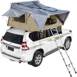 Barraca de acampamento ao ar livre, 4 grandes espaços, barraca de teto de carro, barraca para esportes ao ar livre, barraca rígida para 3 a 4 pessoas (D)