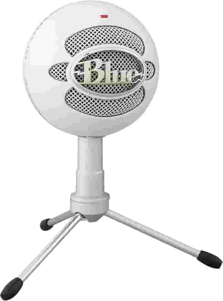 Microfone Condensador USB Logitech For Creators Blue Snowball iCE com Captação Cardióide, Suporte Ajustável, Conexão Plug and Play para Gravação e Streaming em PC e Mac - Branco