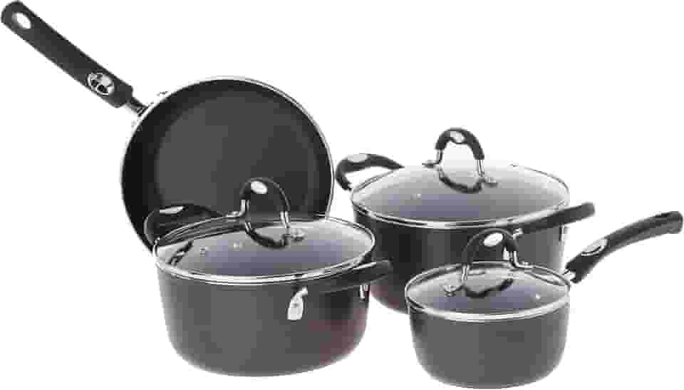 Jogo de Panelas Alumínio 4Pçs Mônaco Preto