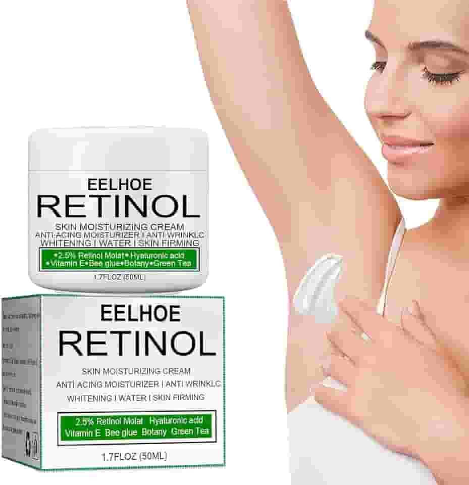 Creme clareador EELHOE Retinol, creme clareador EELHOE, creme clareador facial e corporal EELHOE, soro removedor de manchas escuras para axilas, joelhos, cotovelos, áreas privadas (1 peça)