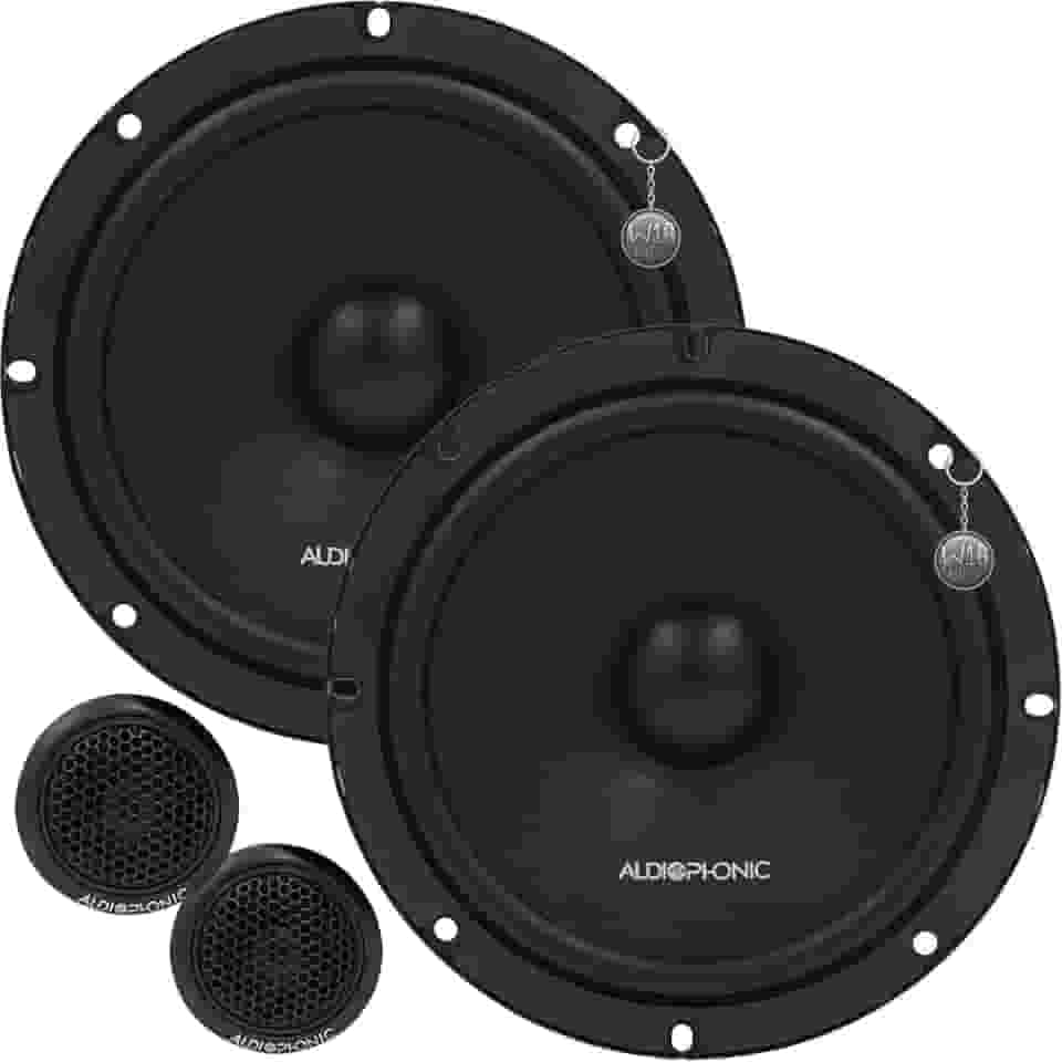 Kit 2 Vias Alto Falante 6,5' Pol Cone de Celulose Tweeter de Seda 4 Ohms Audiophonic - KN 650