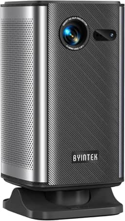 Projetor DLP Portátil BYINTEK P70X 1080p Full HD 300ANSI - Mini projetor Android com Foco Automático a Laser TOF, Bateria Integrada de 10000mAh e LED de 50000h