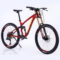 Bicicleta MTB Downhill Alta Performance Freios Disco Suspensão Quadro 17'' Alumínio Aro 27.5 Trilha
