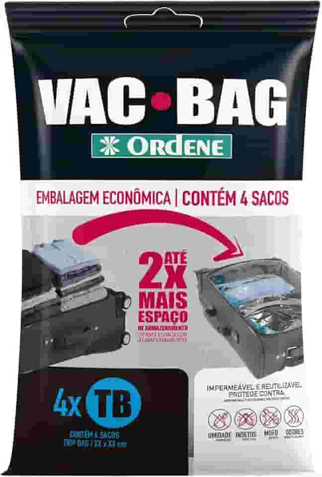 Ordene - Conjunto de Sacos à Vácuo para Armazenamento, Com 4 Sacos Trip, Linha Vac Bag