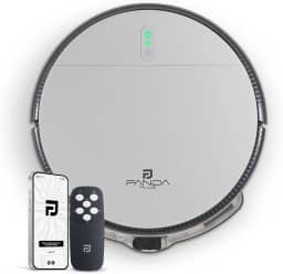 Robô Aspirador de Pó Inteligente 3 em 1 Varre, Aspira e Passa Pano Panda Plus AMG-R1 Wi-Fi, Alexa, Controle Remoto, Vários Modos Bivolt