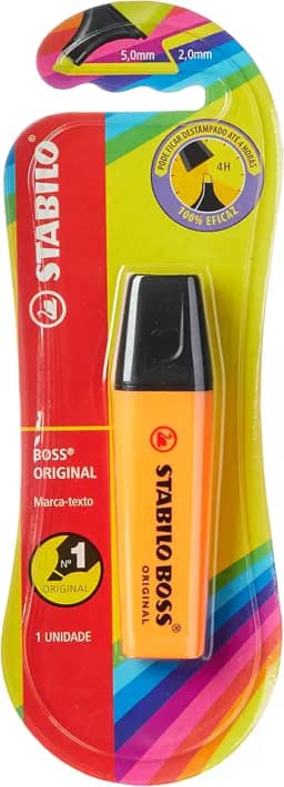 Marca Texto – STABILO BOSS ORIGINAL – Pacote com 1 unidade – Laranja