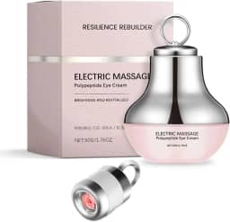 NLK Creme para os olhos de massagem elétrica para olheiras, rugas e inchaço, creme para olhos com cafeína de rápida absorção com vibração suave para firmar os olhos cansados e hidratantes