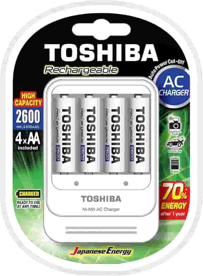Carregador de Pilhas AA/AAA TNHC-6GAE4 CB c/ 4 AA Toshiba