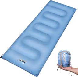 Saco de dormir ultraleve para 3 estações | Sacos de dormir leves para acampamento para adultos | Sacos de dormir compactos para caminhadas com saco de compressão retangular - 190 x 83 cm