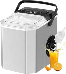 Máquina De Gelo PortáTil Limpeza AutomáTica Com AlçA, Cesta E Pá, Adequado Para Casa/Cozinha/Camping/Rv (220 Volts)