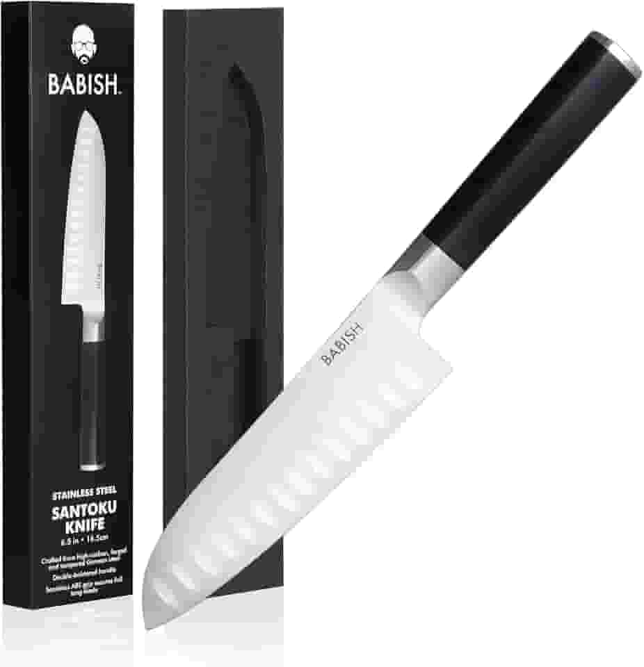 Faca Santoku Babish, aço alemão, 16,5 cm