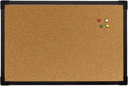 Quadro de Aviso Cortiça Moldura Mdf Soft Colors Preto STALO, 60x40