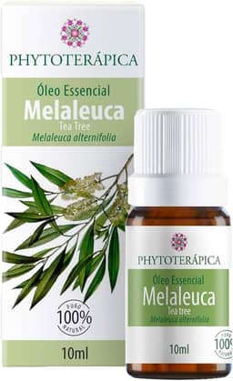 PHYTOTERAPICA- Óleo Essencial Melaleuca (Tea Tree) -Para Difusor, Massagem e Aromaterapia -Proporciona ânimo, equilibra oleosidade da pele, atua contra caspa -100% Puro,Natural -Amadeirada,Herbal,10ml