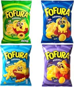 Kit 10 Salgadinhos Fofura Sabores Diversos Lanche Escola 60g