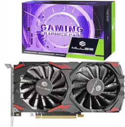 Mllse Placa gráfica para jogos RX 580 8GB GDDR5 256-bit (PCIe 3.0 x16, 8 pinos, 3X DP + HDMI) - Placa de vídeo de computador desktop para jogos de PC