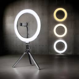 Ring Light Iluminador LED, Com Tripé E Suporte Para Celular Universal Selfie, Premium, Marca VARENZIA