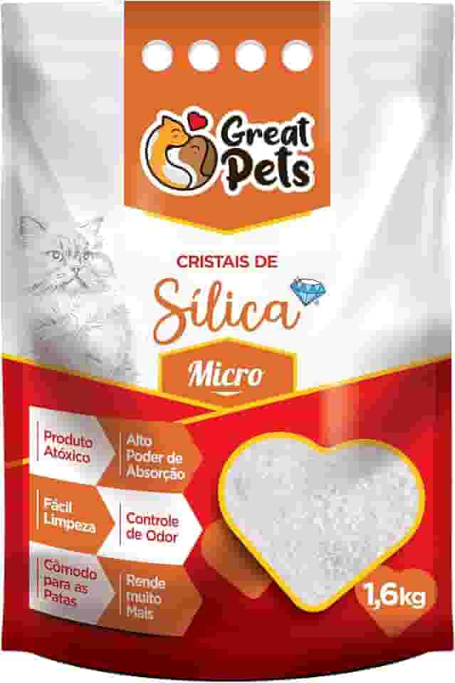 Great Pets Areia Higienica Cristais de Silica Fina 1,6kg