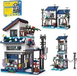 Blocos de Montar Construção Brinquedo STEM Arquitetura Edifício Casa DIY 4.9mm Compatível (813 Peças)