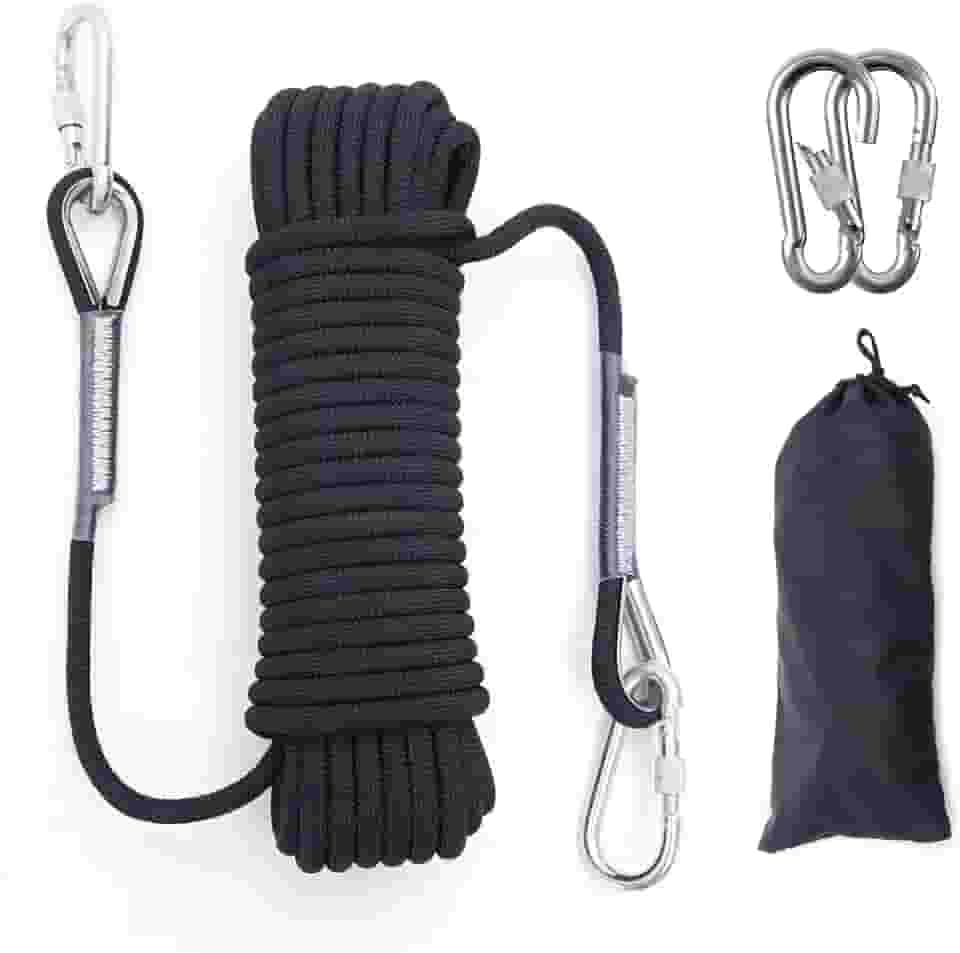 Corda de escalada 10 mm de diâmetro 10 m (9,8 m) 20 m (19,5 m) corda de escalada estática, corda de rapel para escalada de árvore, corda de nylon de escape, equipamento de escalada no gelo, corda de