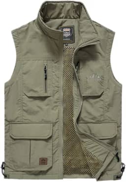 Colete masculino para pesca, safari, secagem rápida, atividades ao ar livre, fotografia, sem mangas