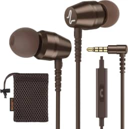 LUDOS OMNITONE Fones de ouvido intra-auriculares com fio, garantia de 5 anos, fones de ouvido com microfone, fones de ouvido com fio de 3,5 mm, videoconferência para iPhone, Samsung, laptop, crianças,