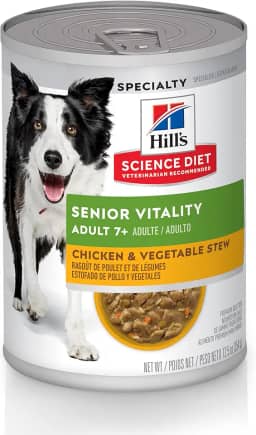 Hill's Science Diet, Ração Úmida, Cães Idosos, Vitalidade Sênior, Frango e Vegetais, 354g