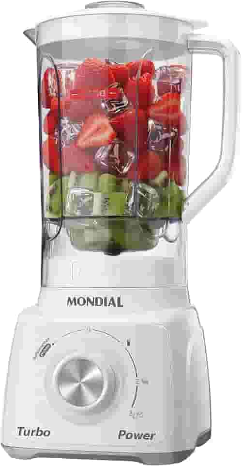 MONDIAL Liquidificador Turbo Power, Branco/Cinza, 550W, 110V - L-99 WG