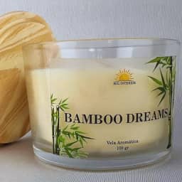 Vela Aromática Artesanal, 9 Fragrâncias Disponíveis, Baunilha, Capim Limão, Lavanda, Bamboo, Alecrim (Bamboo Dreams)