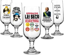 Taça Cerveja/Chopp 300ml Personalizada Frases Engraçadas Vários Modelos Vidro Presente Taça Floripa (LEI SECA)