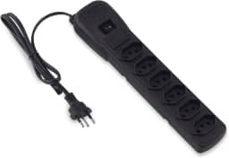 Filtro de Linha com Disjuntor 6T Force Line, Acessórios para Computador, Preto