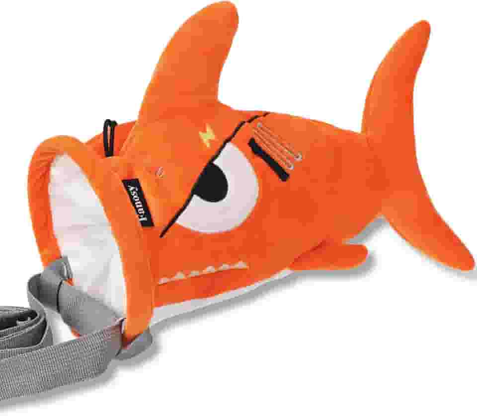 Bolsa de giz de tubarão para academia de escalada e pedregulho – Design de animal divertido à prova de vazamento de grande capacidade para crianças e adultos – Suporte de pó de magnésio durável com