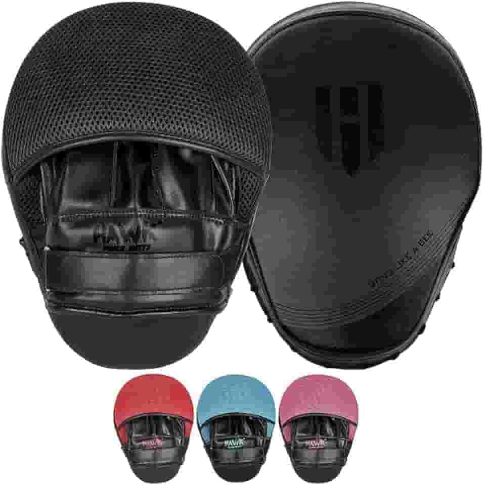 Hawk Sports Luvas de perfuração para homens, mulheres e crianças, luvas de foco de couro para artes marciais e treinamento de boxe, luvas curvadas para karatê, kickboxing, Krav MAGA, Muay Thai e