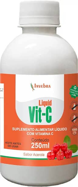 Liquid Vit-C Acerola - Suplemento com Vitamina C - 250ml - Invebra
