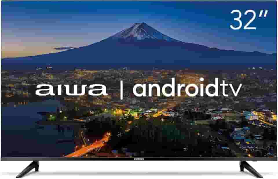 Smart TV Aiwa 32”, Android, HD, Borda Ultrafina, HDR10, Dolby Áudio - AWS-TV-32-BL-02-A