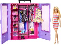 Barbie Fashion & Beauty Conjunto de Brinquedo Novo Armário de Luxo com Boneca para crianças a partir de 3 anos
