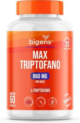 Max triptofano, 860mg L-triptogano, 60 cápsulas, Bigens