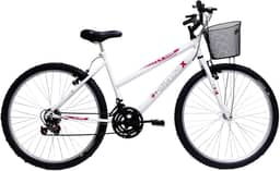 Bicicleta de Passeio Saidx Bike Feminina, Aro 26 de 18 Marchas, Freio V Brake