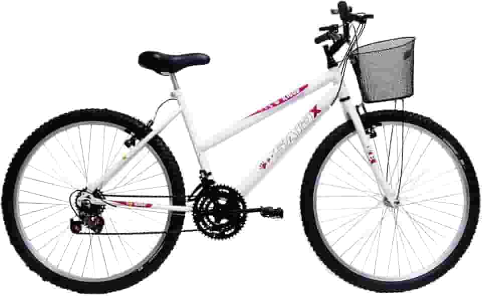 Bicicleta de Passeio Saidx Bike Feminina, Aro 26 de 18 Marchas, Freio V Brake