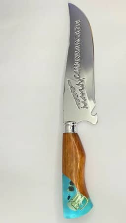 Faca Artesanal Churrascada 8' | Aço de Qualidade | Cabo Temático Churrasco e Cerveja