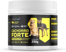 Suplemento Cachorro Forte Premium em Pó para Cães | Super Suplemento Canino para Imunidade, Queda de Pelos e Energia, Ação Anti-inflamatória nas Articulações | 250g – Cachorro Forte