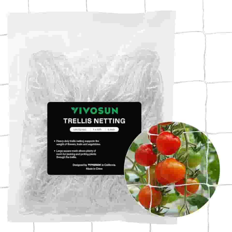 VIVOSUN Rede de treliça de poliéster resistente 1,5 m x 76 m, 1 pacote