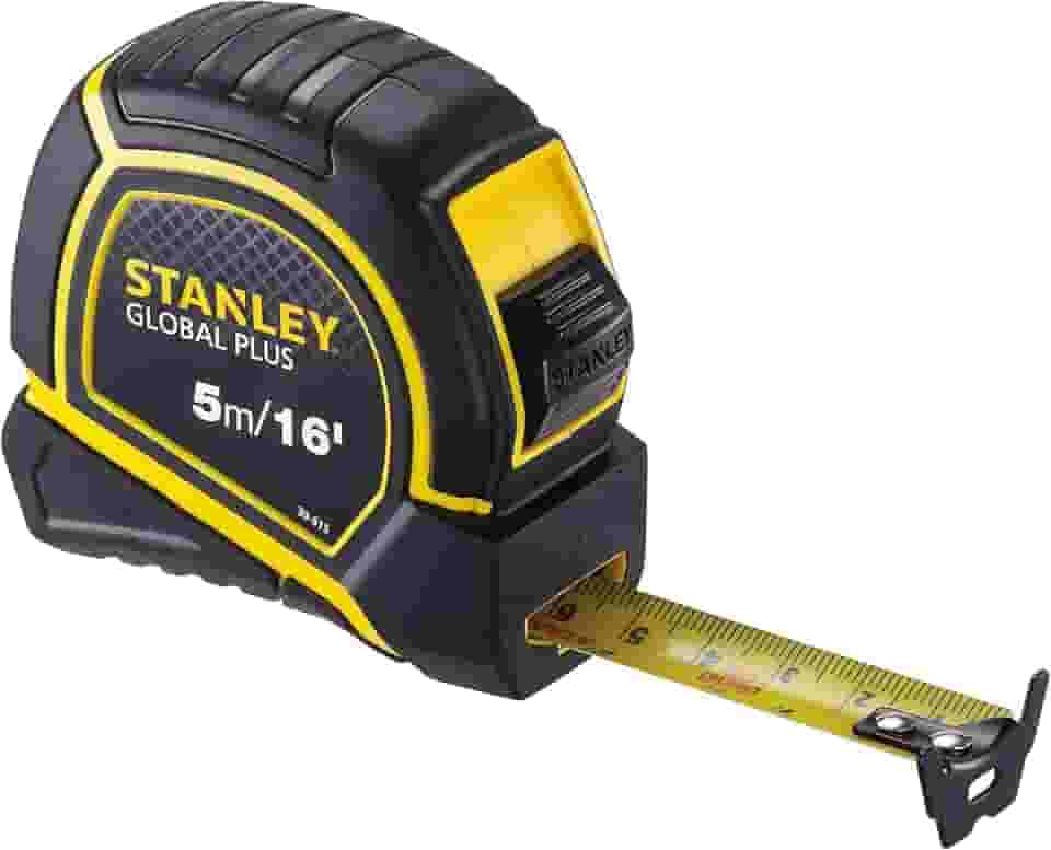 Stanley Trena Global Plus 5m, Ferramenta Essencial para Tirar Medidas com Precisão, Modelo 30-615