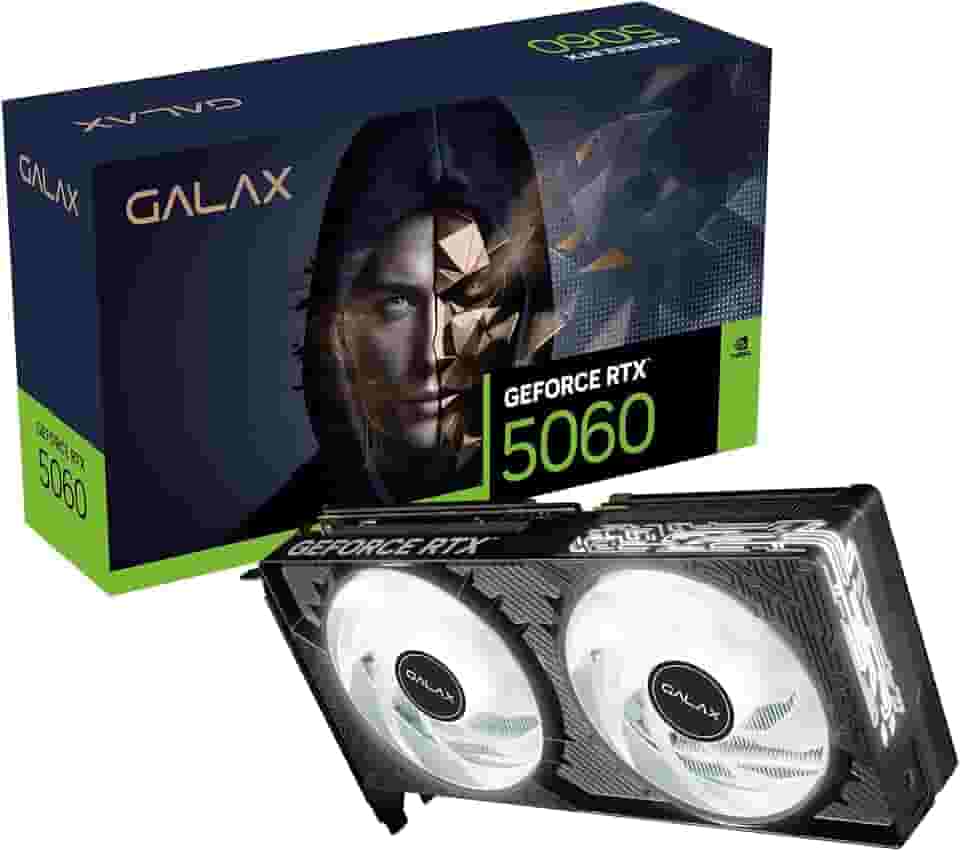 PLACA DE VIDEO NV RTX5060 8GB BLACK GF 1-CLICK OC 128BITS GDDR7 GALAX 56NSN8MDDCOC