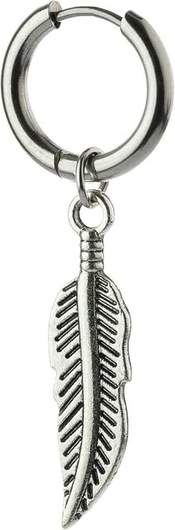 Brinco Masculino Penas - 1 peça (Não é o par)