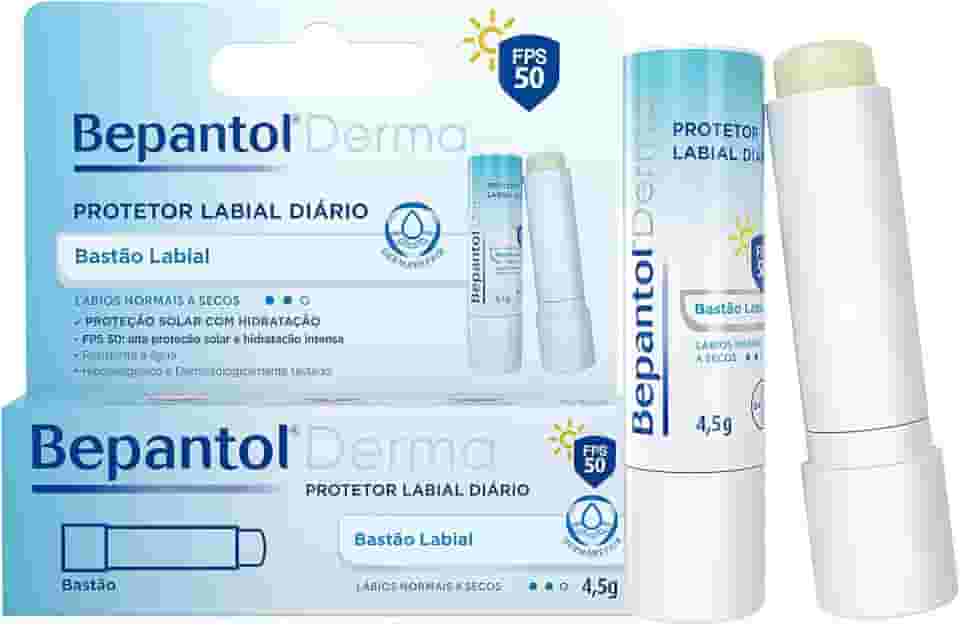 Bepantol Derma Protetor Labial Diário, Hidratante Labial FPS 50, 4,5g