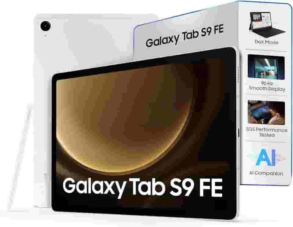 Samsung Galaxy Tab S9 FE, S Pen in-Box, RAM 6 GB, ROM 128 GB expansível, Wi-Fi, tablet IP68, prata
