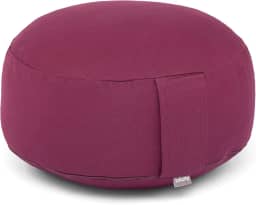 YOGATERIA Bodhi Almofada de meditação Zafu Yoga | Zafu Rondo Eco | Almofada Puf de assento Yoga com recheio de Kapok/fibra de paina e capa em algodão eco 20cm x Ø 31cm 1.1kg (ameixa)