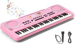 Teclado Musical, 61 Key Piano, Teclado Musical Iniciante, Teclado Piano, Teclado Musica, Possui 16 tons, 10 ritmos, 6 performances, 8 tons de percussão,