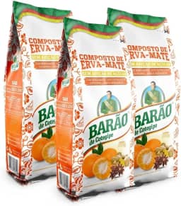 Barão de Cotegipe, Kit 3 Composto Erva Mate com Bergamota Anis e Gengibre 500g cada Barão Cotegipe